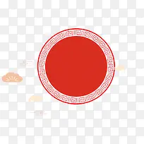 红色圆形纹理主题