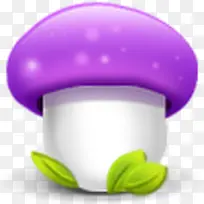 紫色的蘑菇蘑菇Mushrooms-icon-set