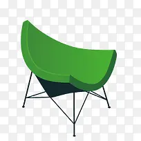 矢量绿色创意椅子办公椅子