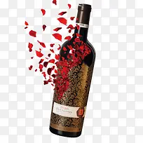 浪漫典雅红酒酒瓶