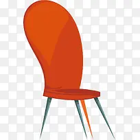 矢量图创意红色椅子