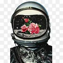 宇航员-月球上的玫瑰