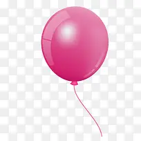 手绘矢量粉色打气气球