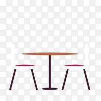 矢量手绘时尚餐厅桌椅