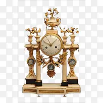 路易十六镀金铜和大理石壁炉钟