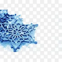 冬天结晶蓝色冰霜免费PNG素材