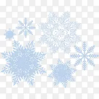 雪花淡蓝色矢量素材冰晶