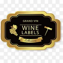 金边葡萄酒标签
