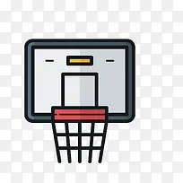 卡通运动篮球架矢量图标免抠图P