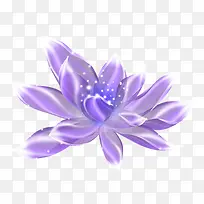 免抠炫酷紫色装饰花朵素材