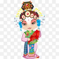 卡通京剧变脸人物图