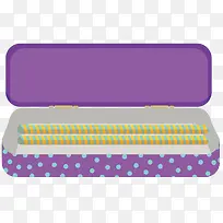紫色少女系列卡通笔盒