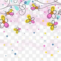矢量韩式花卉背景