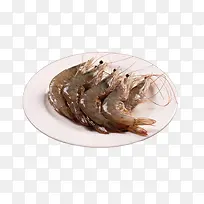 生的新鲜美味斑节虾