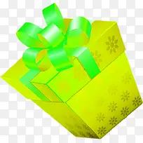 绿色礼物盒子儿童节素材