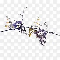 一枝紫藤花
