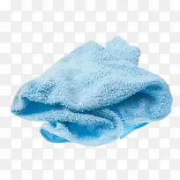 蓝色没折叠的毛巾清洁用品实物