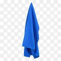 蓝色挂着的毛巾清洁用品实物