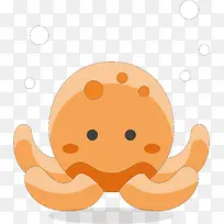 矢量图可爱的小章鱼