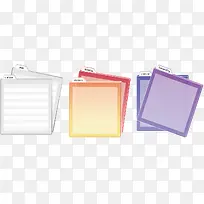 三种彩色文件夹模板