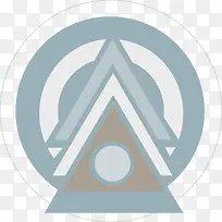 卡通扁平漂浮三角形