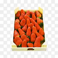 木盘里的草莓采摘图片素材
