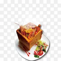 鲜虾鸡肉咖喱吐司美食免抠图PNG