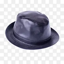 黑色旧式皮革帽