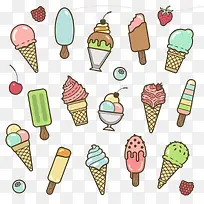 卡通水果雪糕冰淇淋背景图片