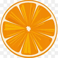 切开的橘子片素材图