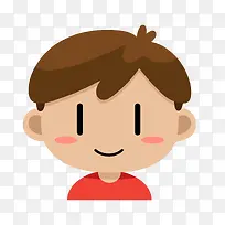 灰红色卡通男孩头像