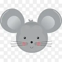 大耳朵灰色老鼠头像