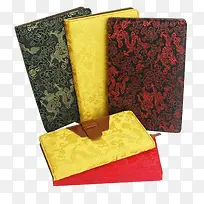 中国风织锦丝绸面料材质笔记本
