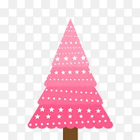 粉色卡通圣诞树
