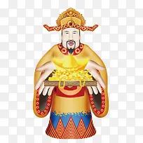 捧着金元宝的财神爷