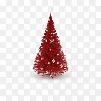 红色圣诞树装饰图片