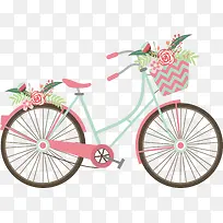 自行车美丽花篮自行车