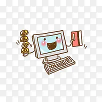 电脑刷卡和现金