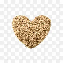 小麦组成的心