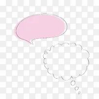 粉色联想线条对话框