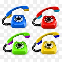 4色老式电话