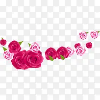 粉色的玫瑰花元素七夕情人节