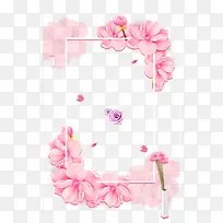 粉红色浪漫花朵装饰图案