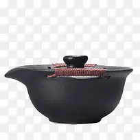 日式黑禅风手工黑陶茶壶