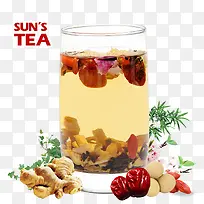 中国风冬季暖茶饮品海报传单