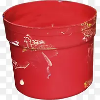 红色颜料桶