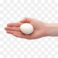 白色鸡蛋手里的初生蛋实物