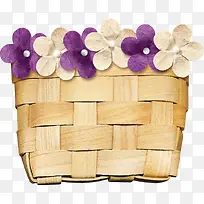 花朵装饰篮子