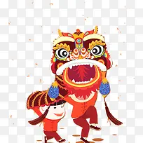 春节喜庆舞狮活动