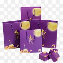 精美紫色月饼盒
